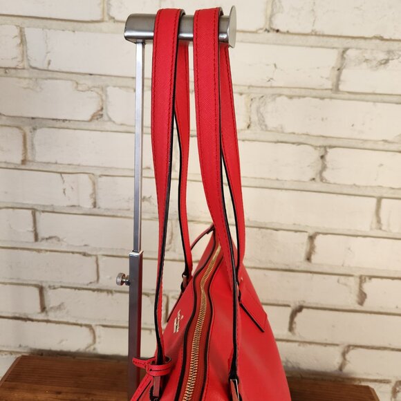 Euc Kate Spade Lucie Cameron Street Rosso Red Shoulder Bag Tote Purse - Picture 4 of 15